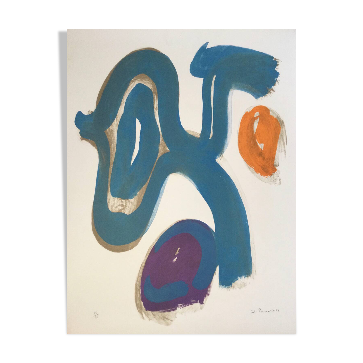 Lithographie originale signée de james pichette ( 1920-1996)