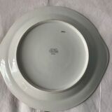 Cake service 6 dessert plates and 2 dishes Georges Boyer porcelain Limoges 1950