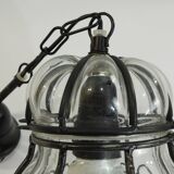 Vintage blown glass lantern suspension in Venetian style, evoking the