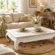 Low table in exotic wood with its safety glass