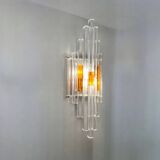 Vintage Handmade Glass 70s Poliarte Sconce ‘Linea’ byAlbano Poli