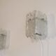 Pair of Scandinavian wall lamps in glass from Orrefors 1960