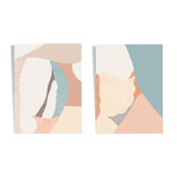 Set of 2 art prints, Pastel