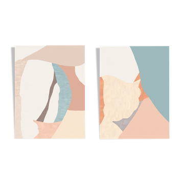 Set of 2 art prints, Pastel