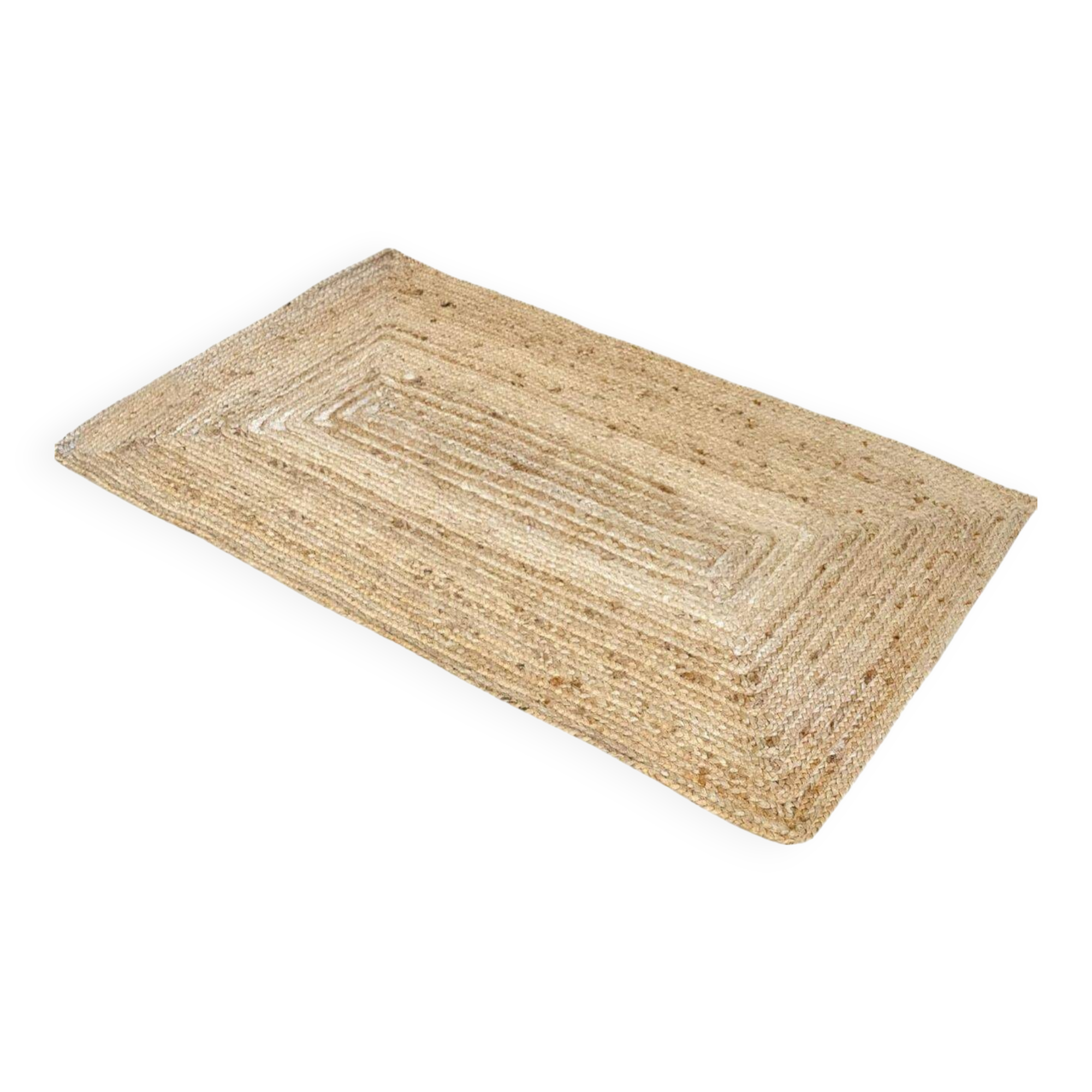 Natural Jute Rug, Alhambra Natural Color, 100% Jute Fiber Rug, Hand Braided