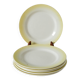 Set of 6 Tie & Dye yellow dessert plates, 1960