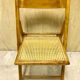 Duo of canned folding chairs