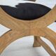 1960s, Danish highback armchair, genuine cowhide, oak wood, reupholstered.