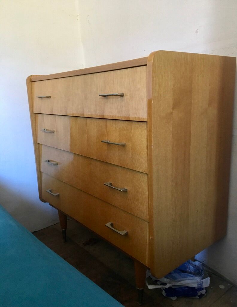 Chest of drawers 4 drawers 60s bias
