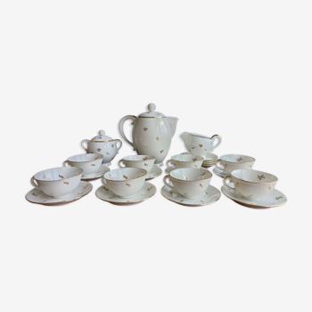 Foëcy porcelain coffee set - SFP - White and gold