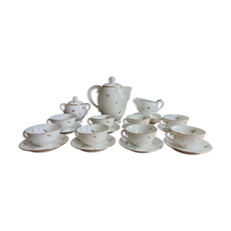 Foëcy porcelain coffee set - SFP - White and gold