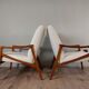 Pair of Jiroutek armchairs by Interier Praha, Vintage Czech 1960s