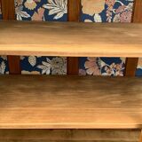 Parisian art deco wardrobe in solid raw oak, removable