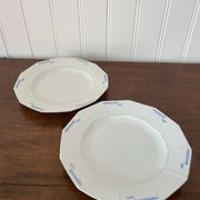 Set of 2 Art Deco porcelain dessert plates