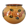 Ceramic vase enamelled yellow mustard ball shape