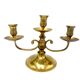Brass three-arm candlestick
