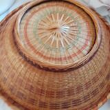 Old basket in fine very straw.