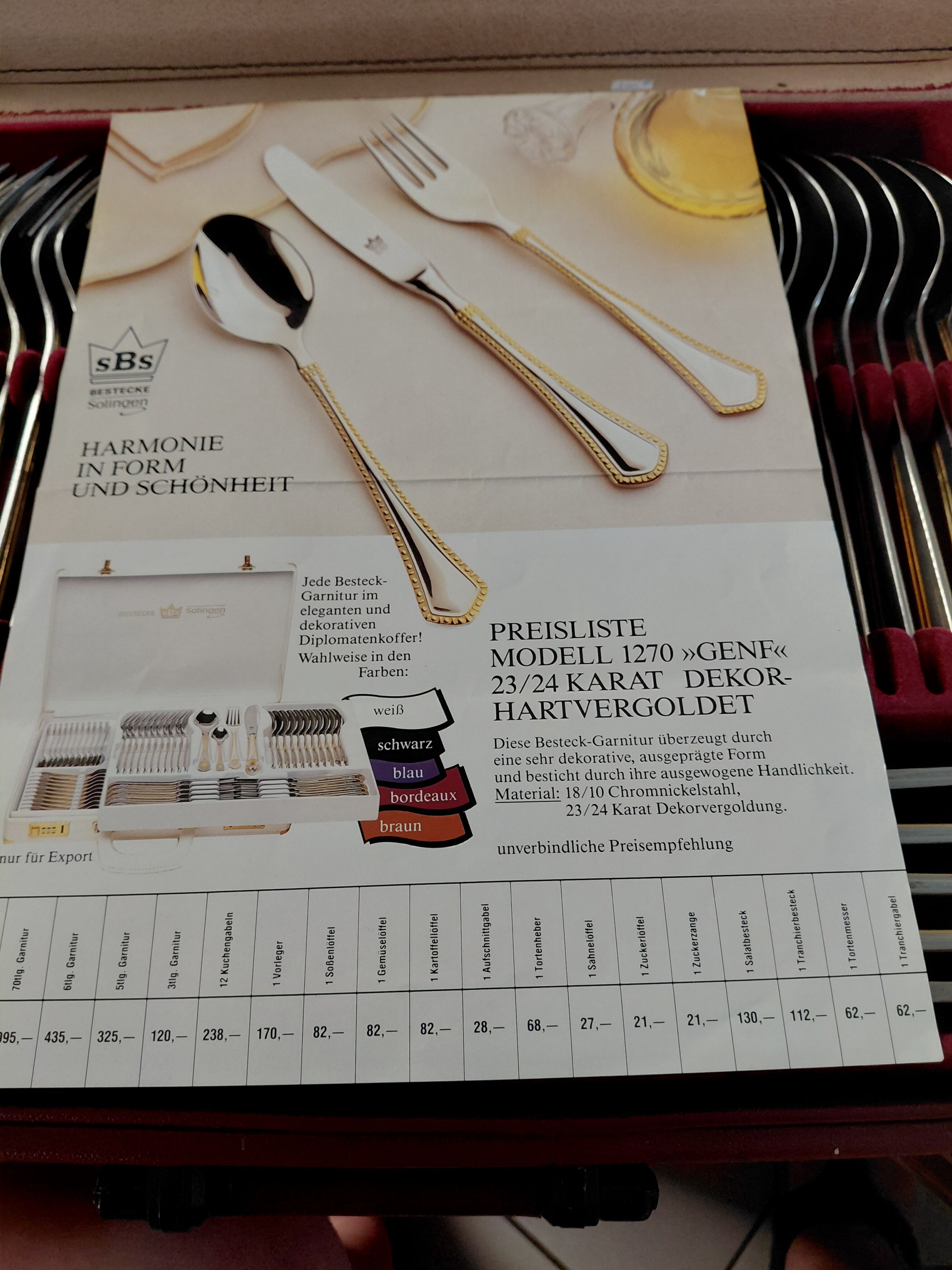 70-piece stainless steel cutlery set Solingen