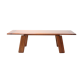 Postmodern walnut dining table by Afra - Tobia Scarpa 1980