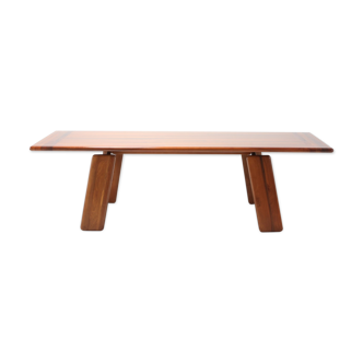 Postmodern walnut dining table by Afra - Tobia Scarpa 1980