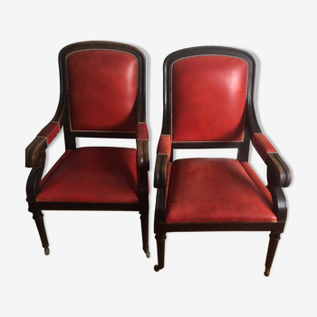 Pair of notary chairs