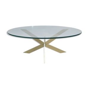 Table basse ronde verre