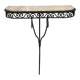 Wrought iron and marble console