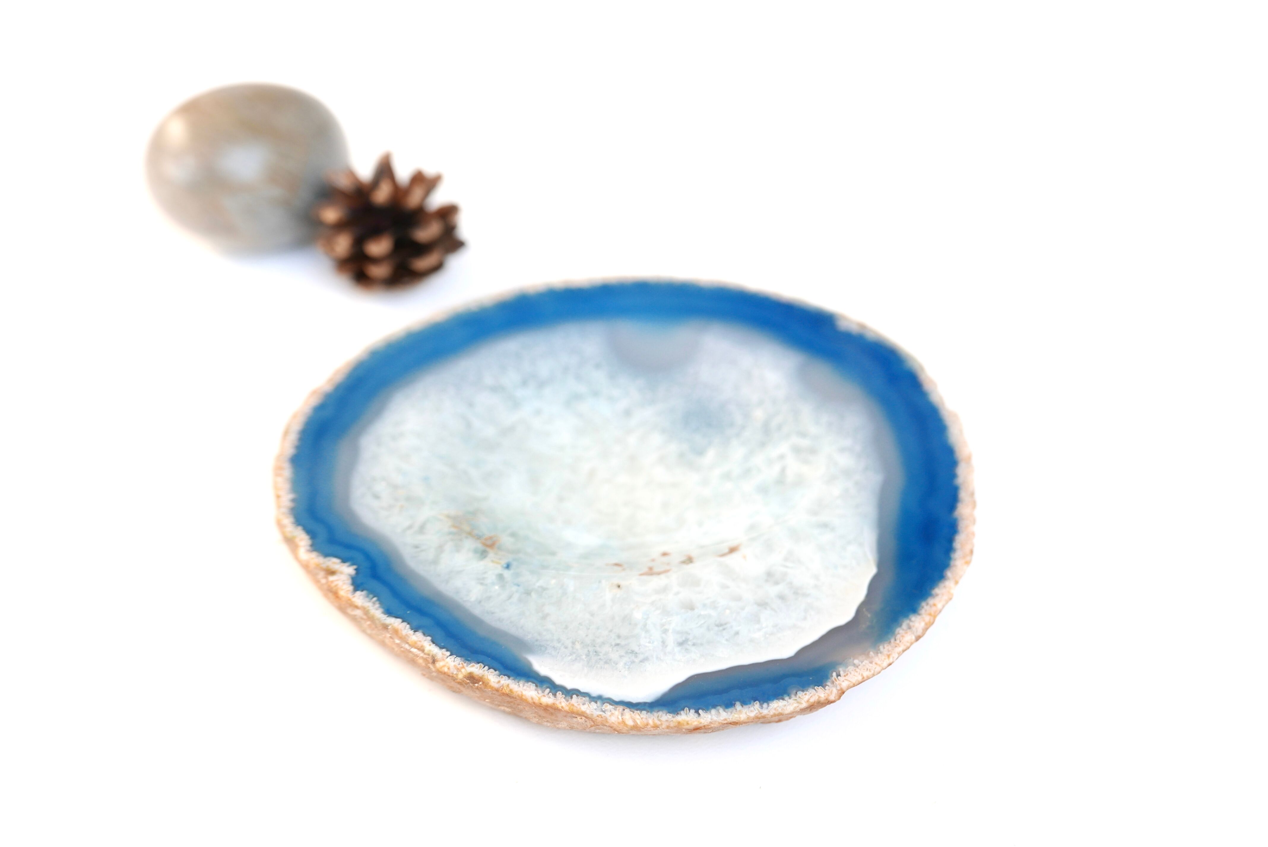 Empty Pocket blue agate cup, early 1970s