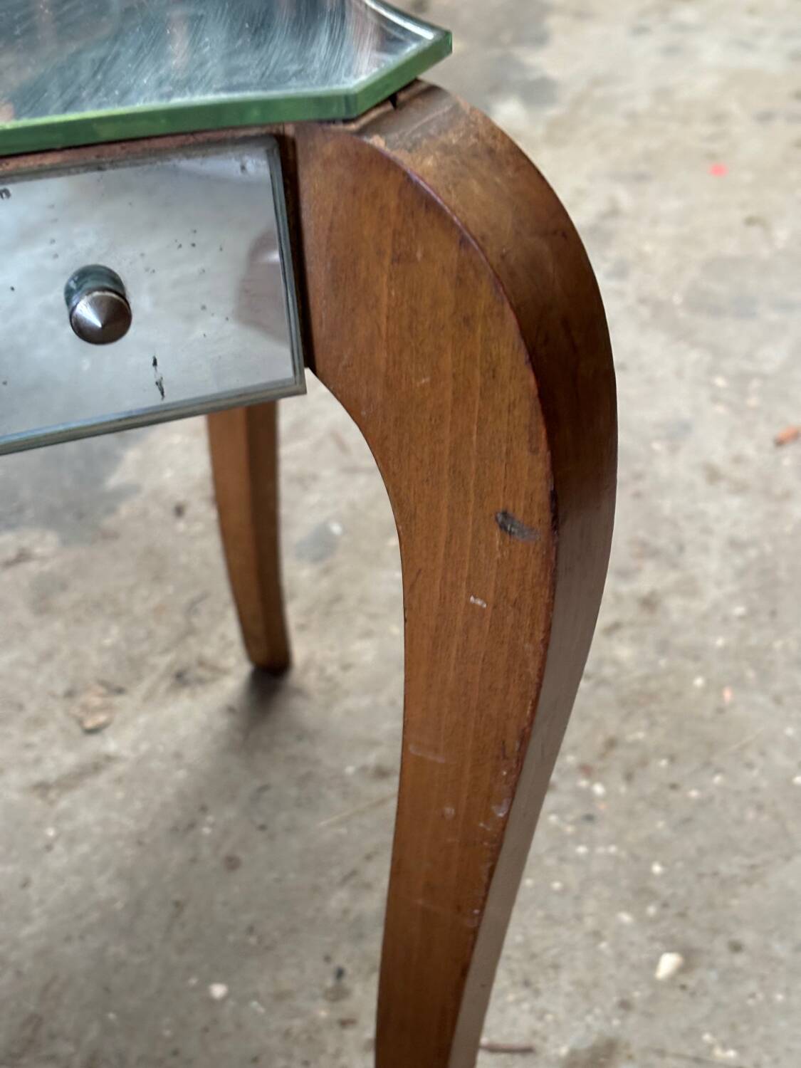 Art deco mirrored coffee table