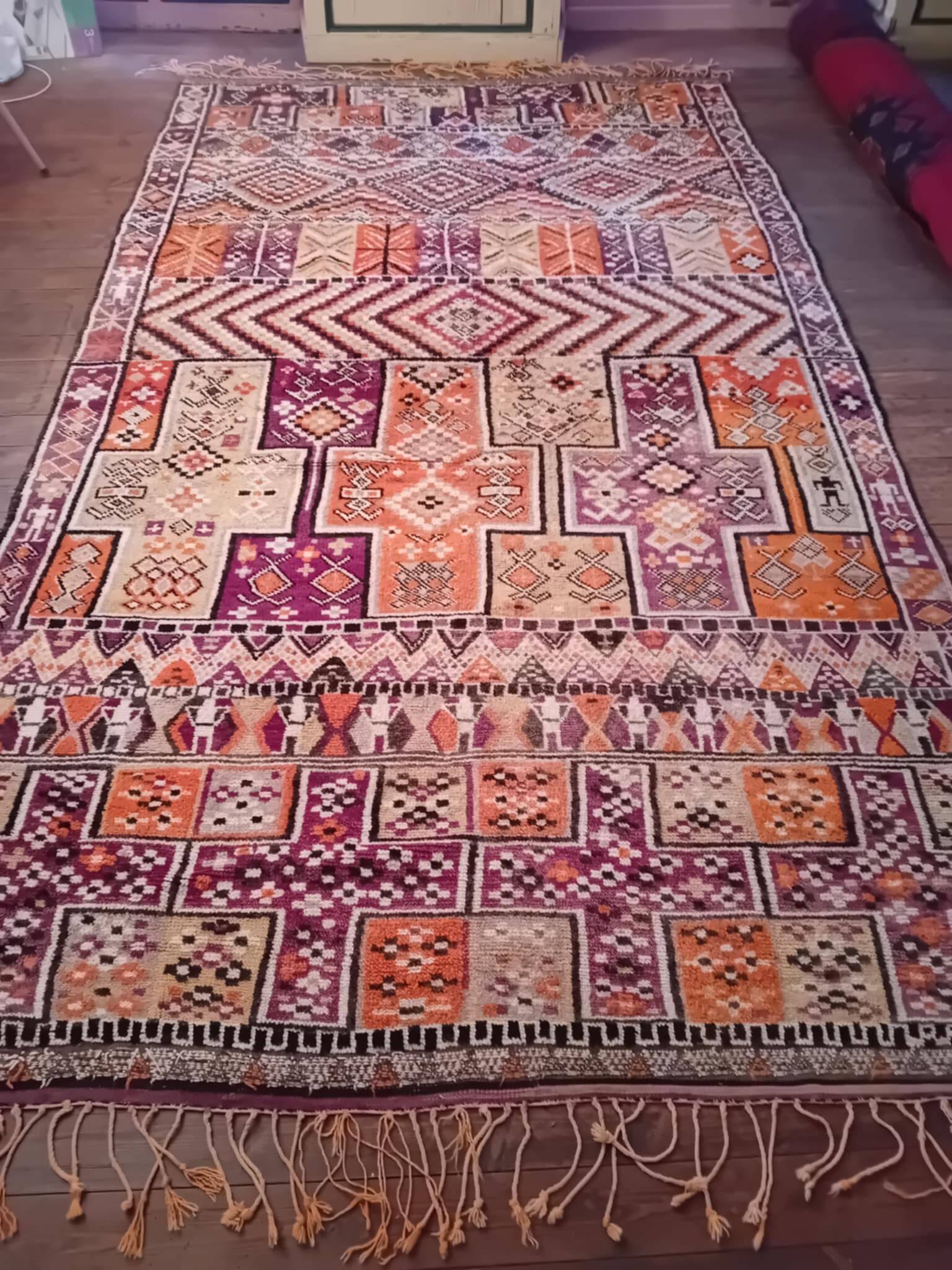 XXL handmade Berber rug 363x208cm