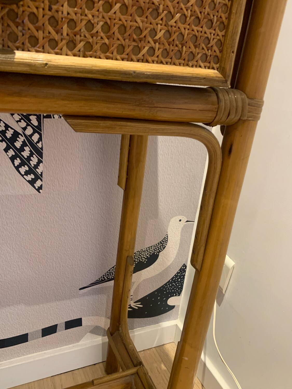 Vintage rattan console