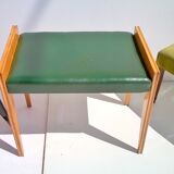 Set of 3 Art Deco Italian stools, from the 1940s