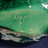 Artist's cup in the shape of a leaf in slip signed