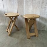 Pair of folding stools