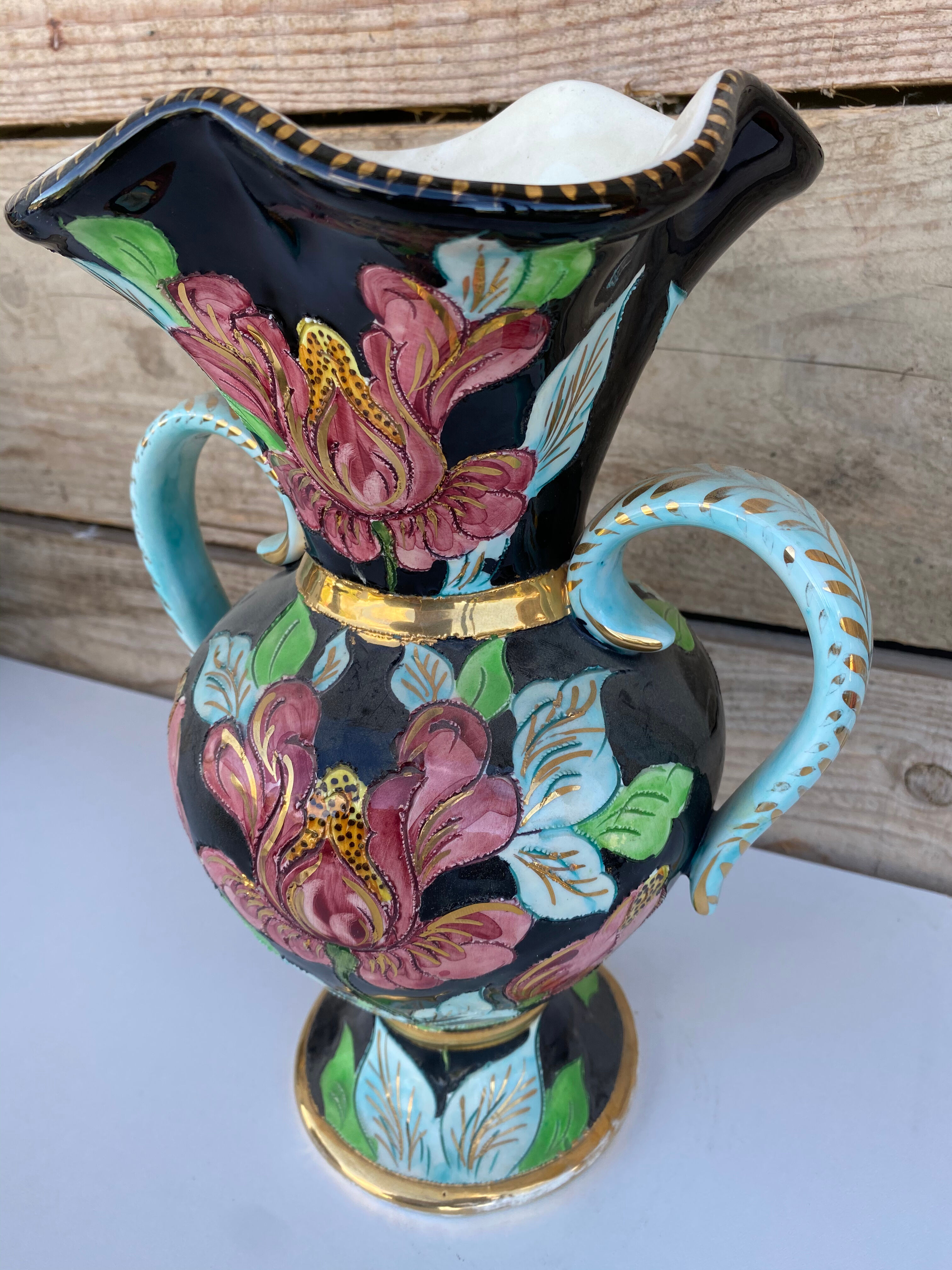 Large vintage ceramic vase 1960 Vallauris