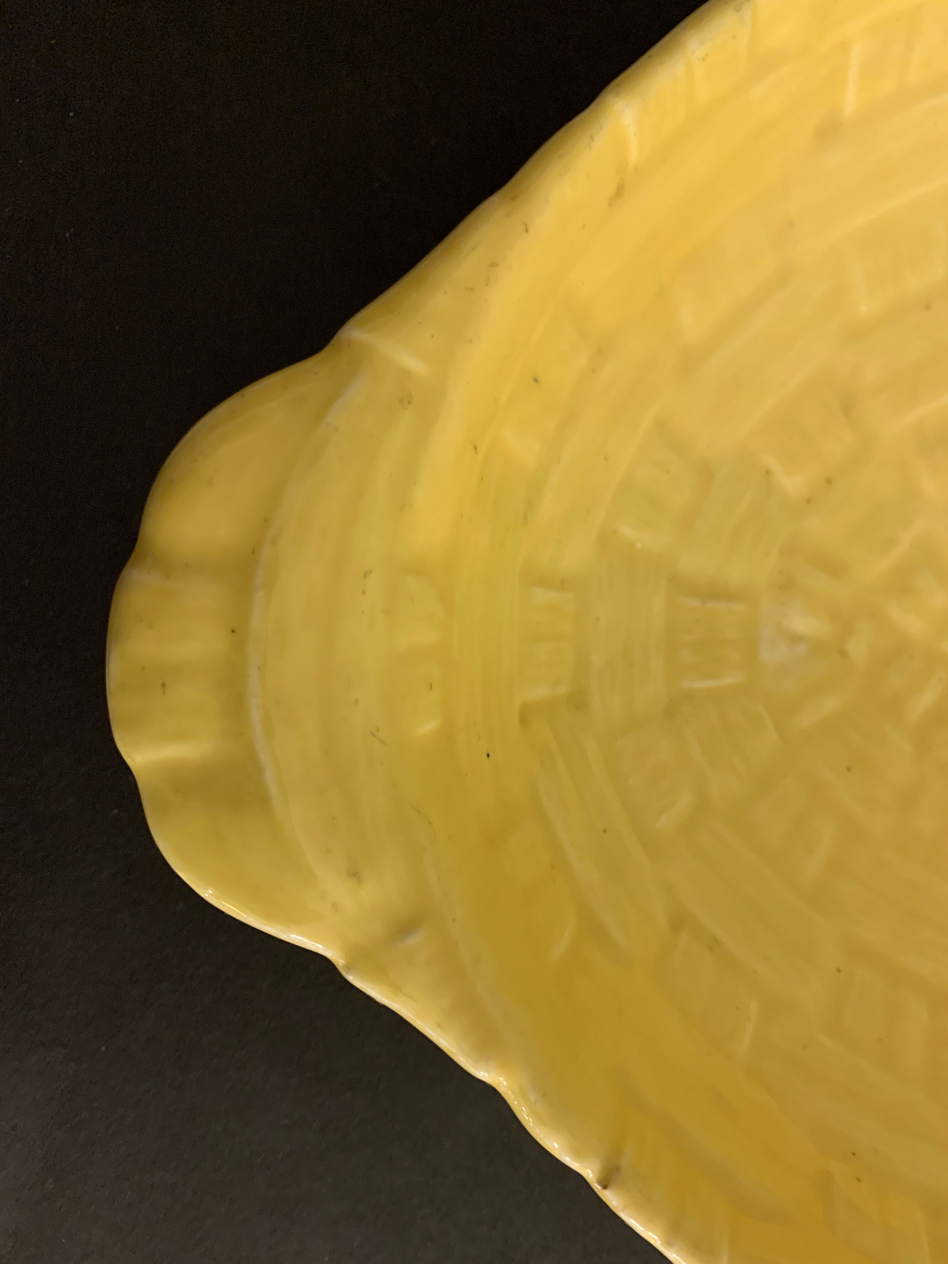 Digoin enamelled ceramic lemon fruit cup