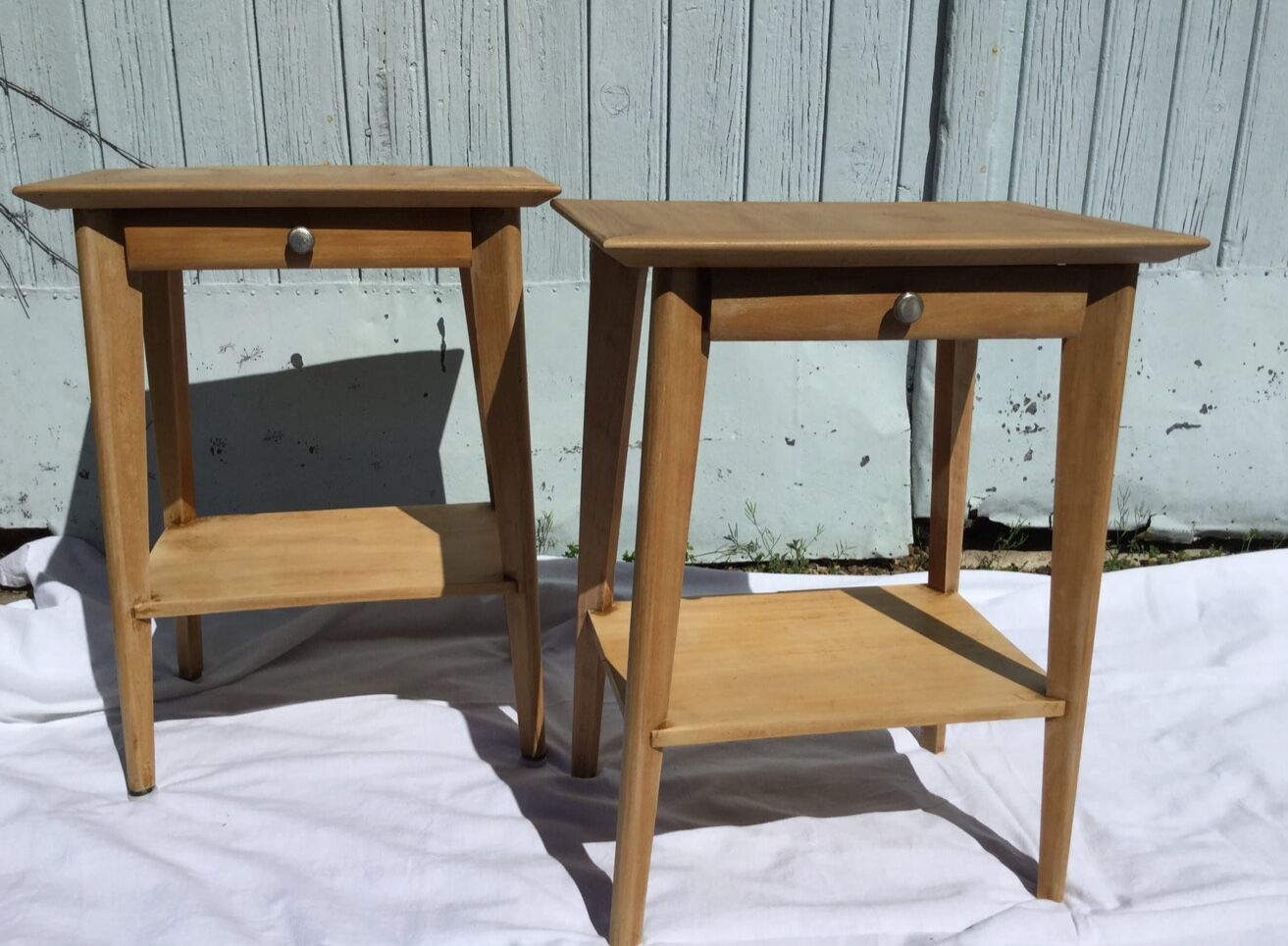 Pair of bedside vintage Scandinavian of the 1960s