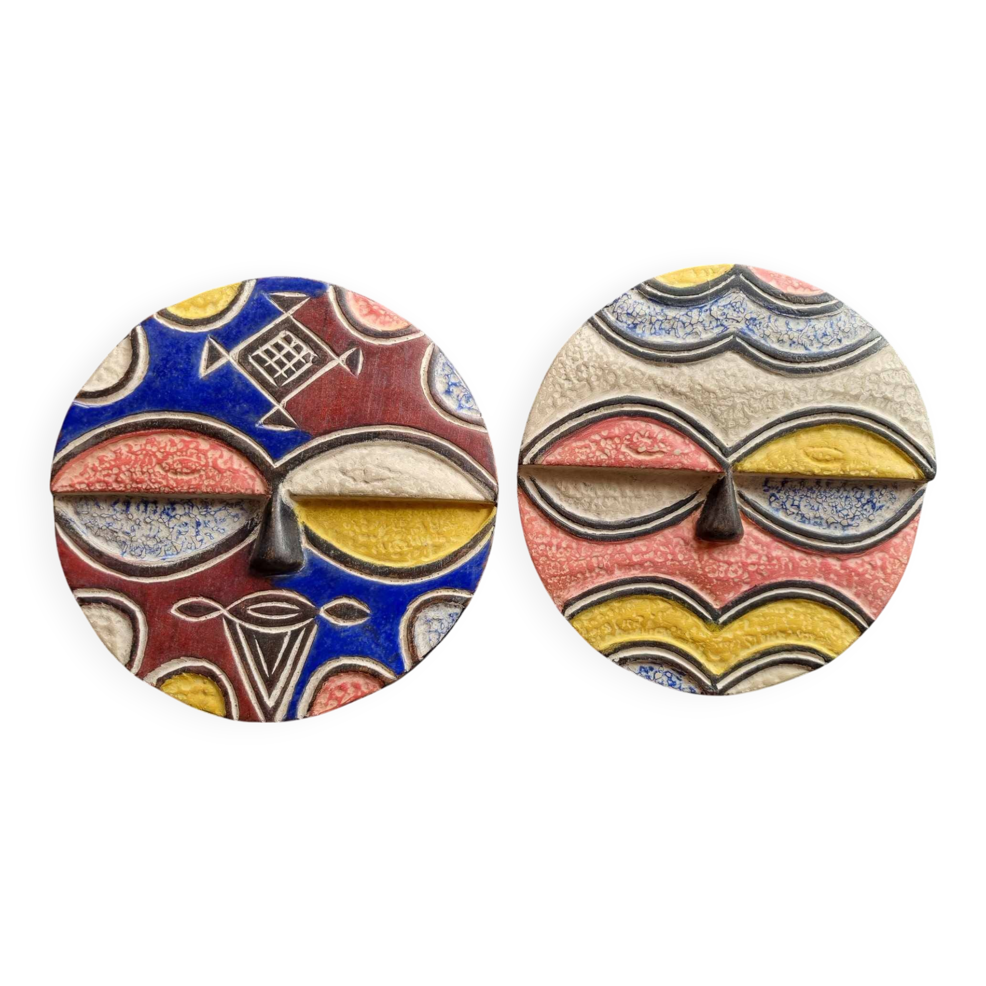 Set of 2 African Batéké masks / Téké masks
