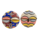 2 masques Africains Batéké, masques Téké