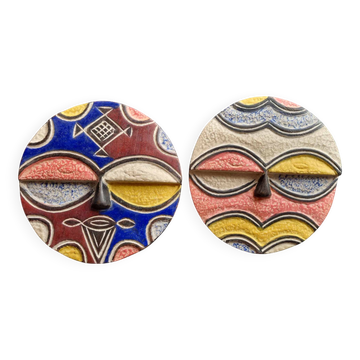 Set of 2 African Batéké masks / Téké masks