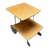Raul Barbieri and Giorgio Marianelli adjustable light wood bar trolley