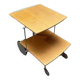 Raul Barbieri and Giorgio Marianelli adjustable light wood bar trolley
