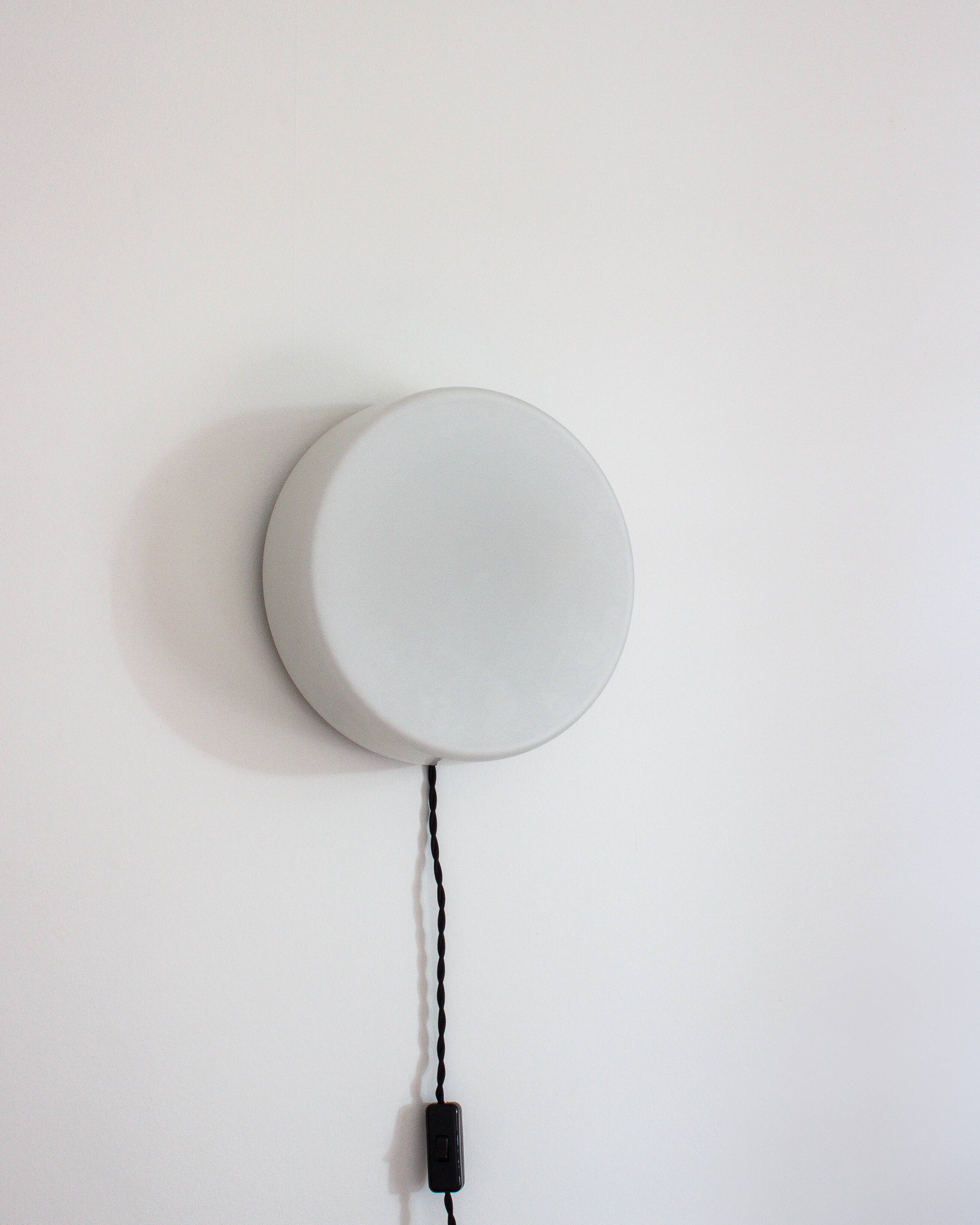 Wall or ceiling light in matt white opaline, 60s/70s