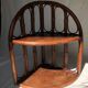 Corner shelf in dark rattan, 60s/70s