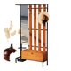 Vintage entryway coat rack – Cabinet with hooks, mirror and storage