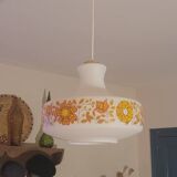 70's opaline pendant light