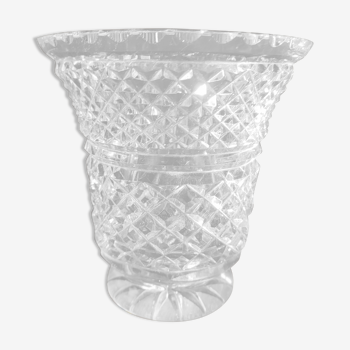 Art Deco hand-cut crystal vase