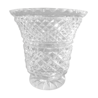 Art Deco hand-cut crystal vase