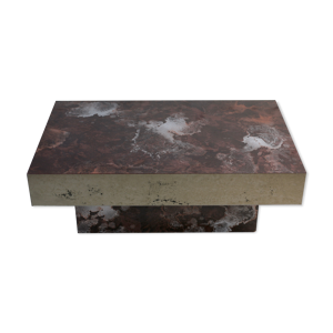 Table basse décors éruption