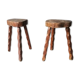 Vintage brutalist tripodes stools